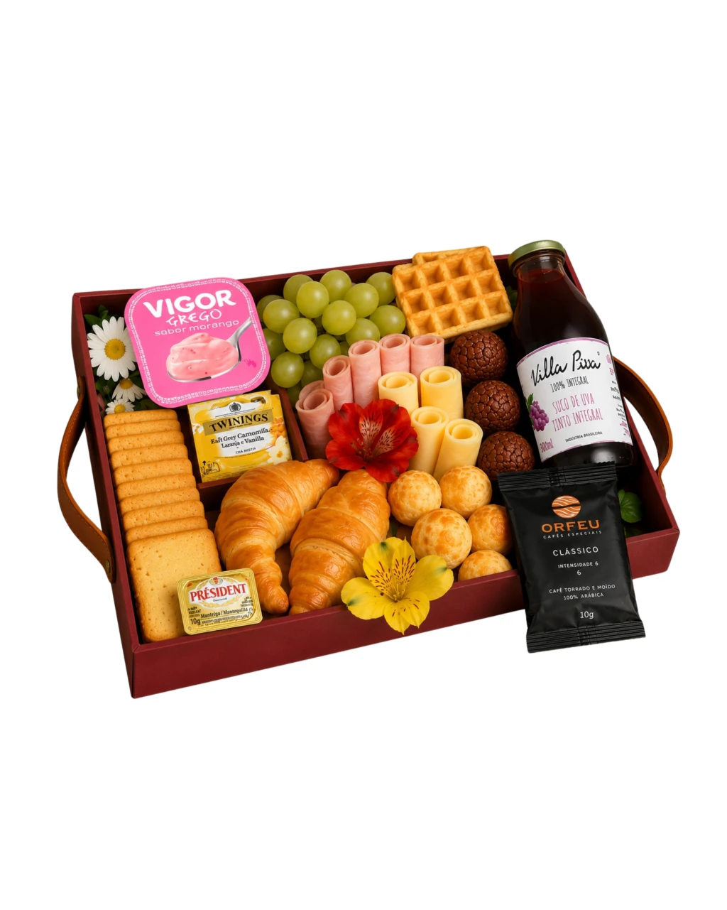 Caixa Café Luxo Vinho