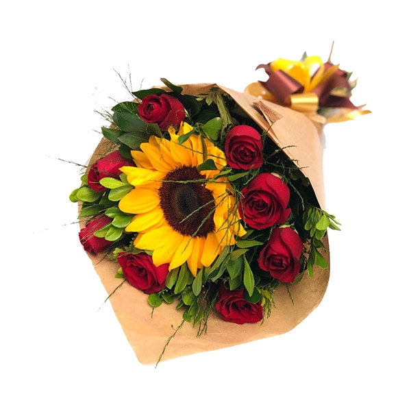 Buquê Girassol & Rosas Craft